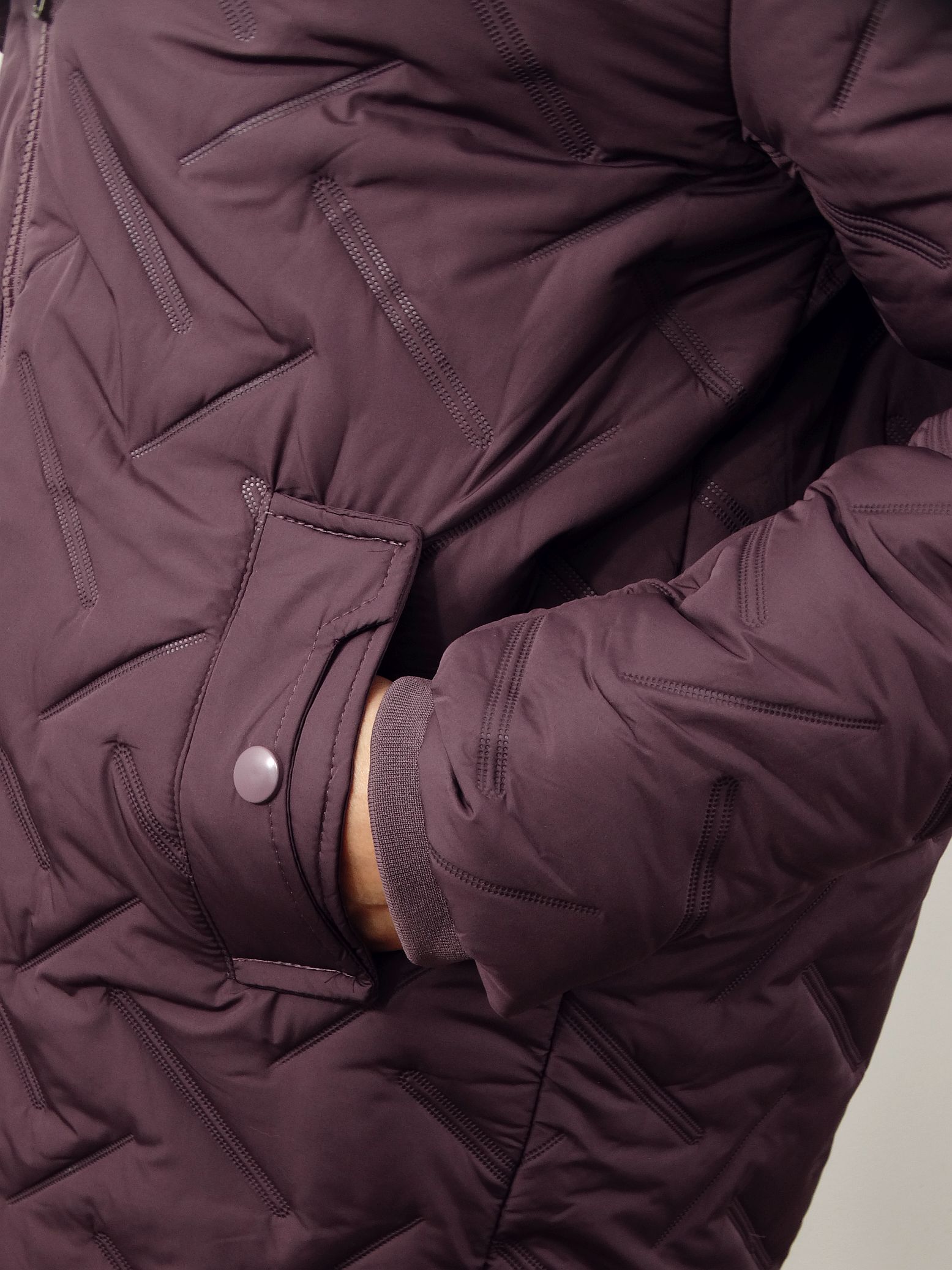 Kurtka Damska Pikowana Zimowa IZOLDA od 44 do 54 fiolet - obrazek 6