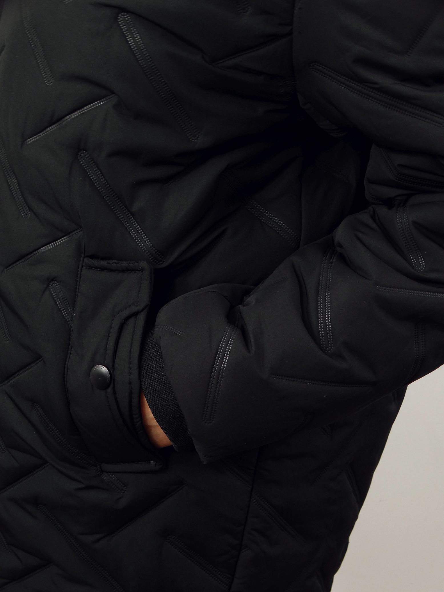 Kurtka Damska Pikowana Zimowa IZOLDA od 44 do 54 czarna - obrazek 6