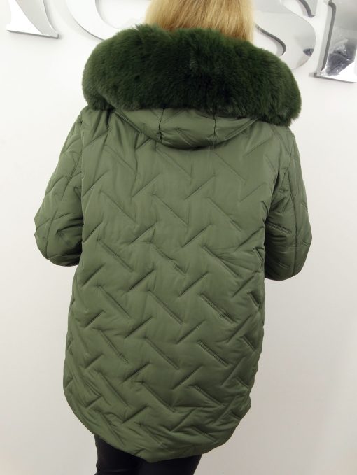 Kurtka Damska Pikowana Zimowa IZOLDA od 44 do 54 zielona