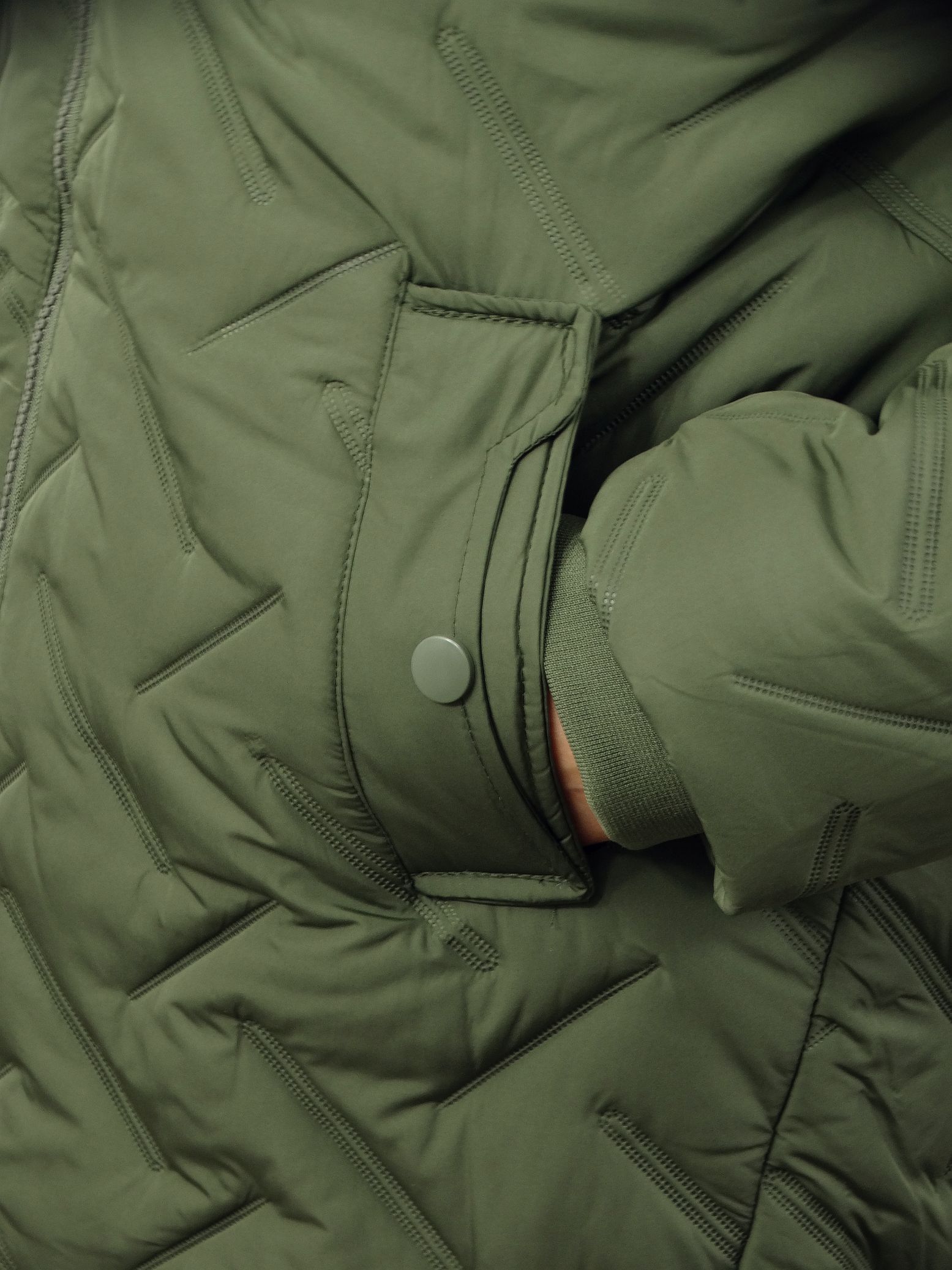 Kurtka Damska Pikowana Zimowa IZOLDA od 44 do 54 zielona - obrazek 6