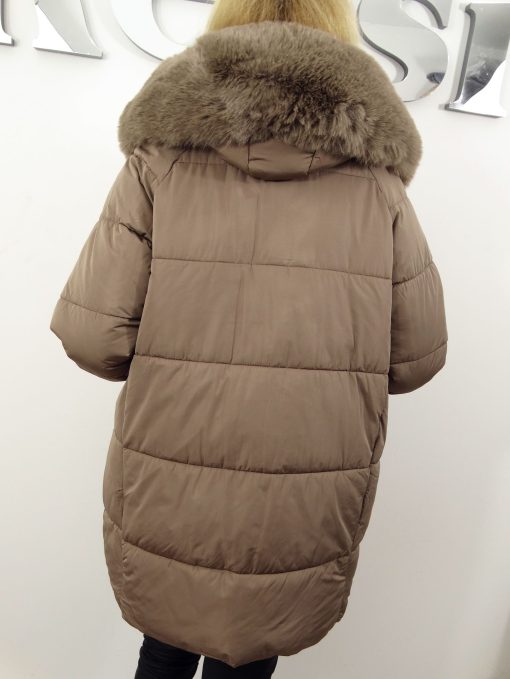 Kurtka Damska Pikowana Zimowa LUMIA od 44 do 54 kawowa