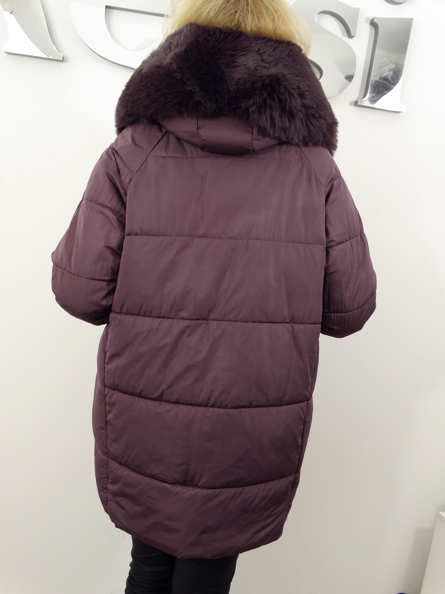 Kurtka Damska Pikowana Zimowa LUMIA od 44 do 54 fiolet - obrazek 2