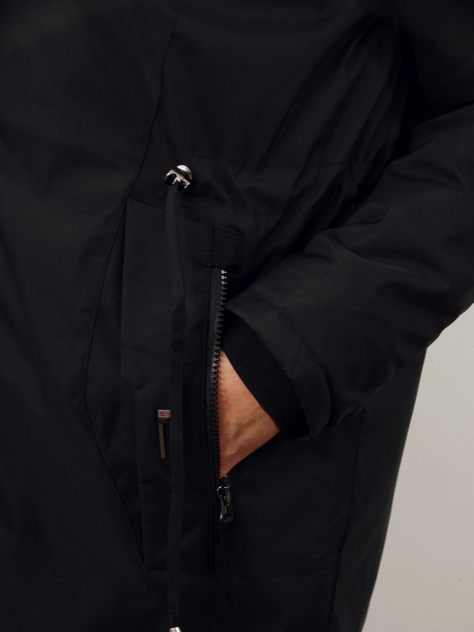 Kurtka Damska Zimowa Parka Ocieplana EMILIA od 44 do 54 czarna - obrazek 7