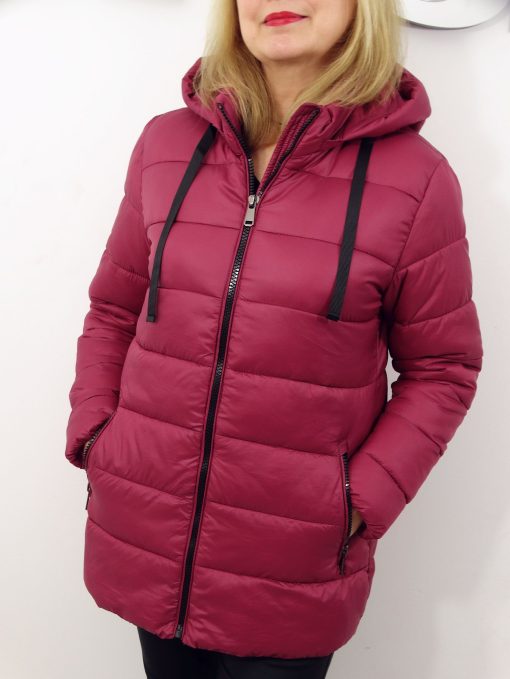 Kurtka Damska Pikowana Jesienna WIOLA od 42 do 52 ciepły wrzos