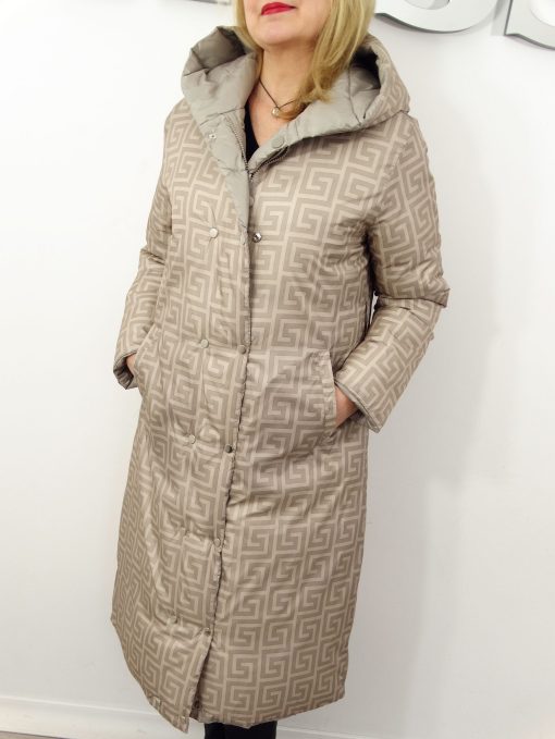 Płaszcz Pikowany Zimowy Dwustronny ZOE 44-54 beżowy