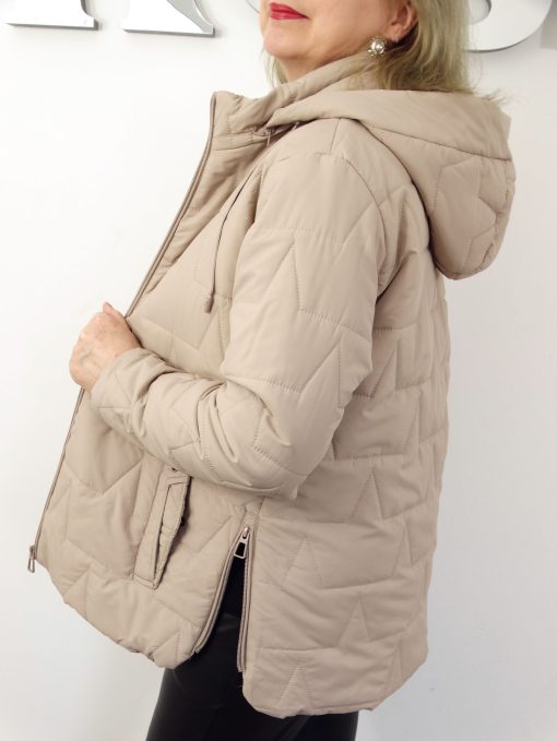 Kurtka Damska Pikowana Wiosenna Przejściowa DALIA od 40 do 54 beż