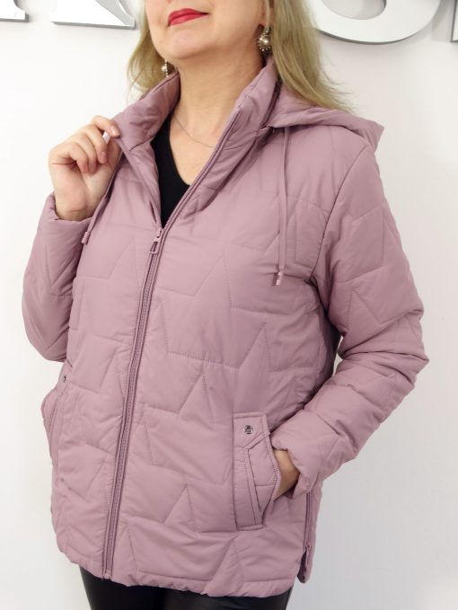 Kurtka Damska Pikowana Wiosenna Przejściowa DALIA od 40 do 54 pudrowa