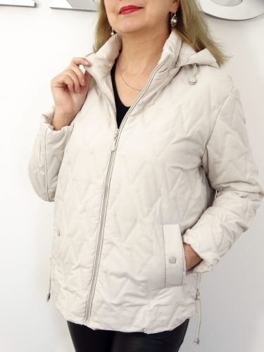 Kurtka Damska Pikowana Wiosenna Przejściowa DONATA od 44 do 54 kremowa