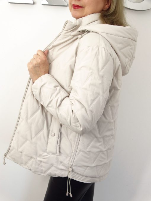 Kurtka Damska Pikowana Wiosenna Przejściowa DONATA od 44 do 54 kremowa