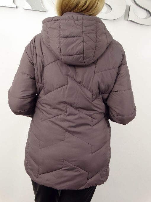 Kurtka Damska Pikowana Przejściowa SAMANTA od 42 do 52 szaro-wrzosowy