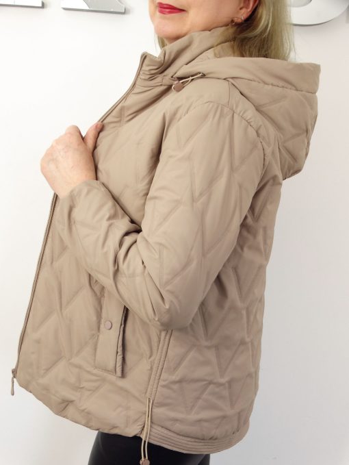 Kurtka Damska Pikowana Wiosenna Przejściowa DONATA od 44 do 54 beż