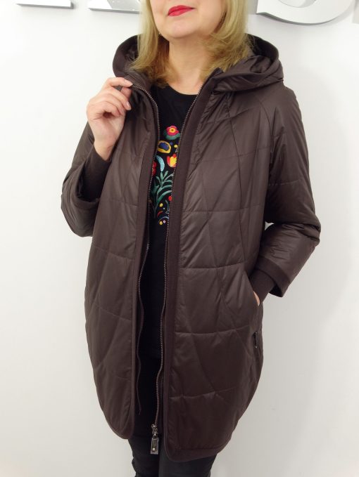 Kurtka Damska Płaszczyk Wiosenny CALLA PREMIUM od 42 do 62 czekoladowa