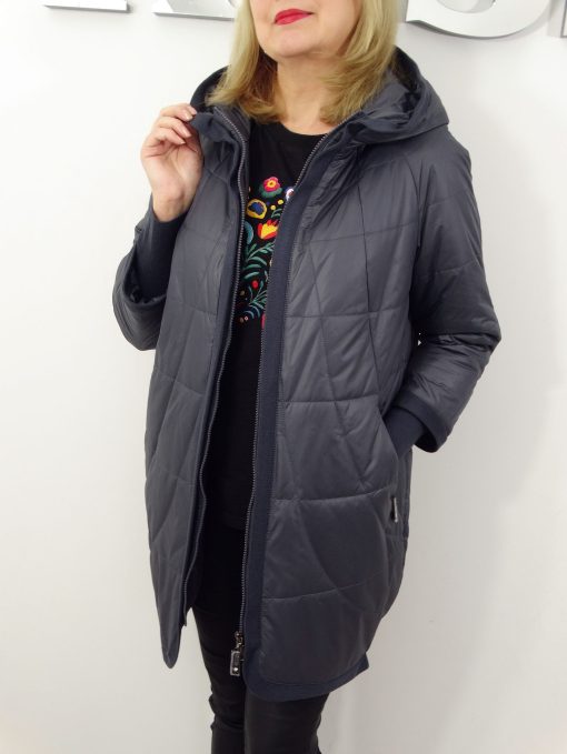 Kurtka Damska Płaszczyk Wiosenny CALLA PREMIUM od 42 do 62 grafitowa