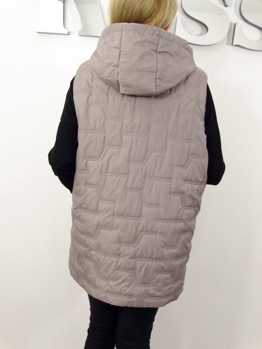 Kamizelka Wiosenna Bezrękawnik z Odpinanym Kapturem CELESTA od 50 do 60 beż