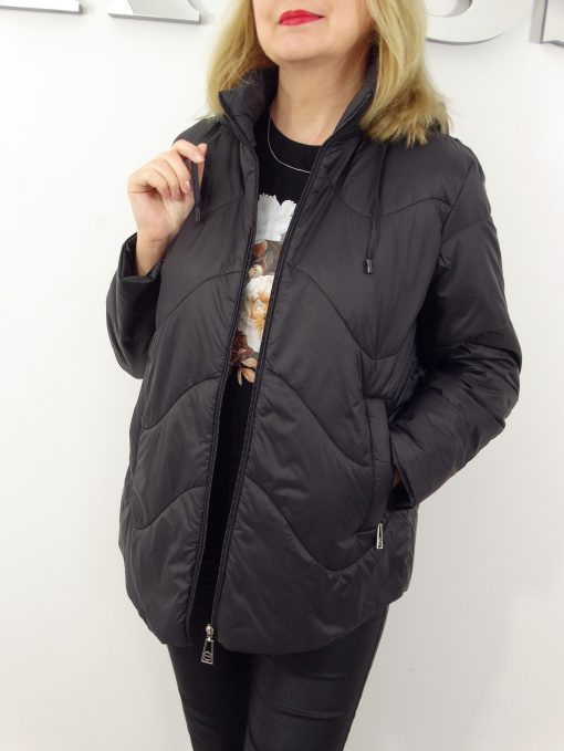 Kurtka Damska Pikowana Wiosenna Przejściowa AURA od 44 do 54 czarna