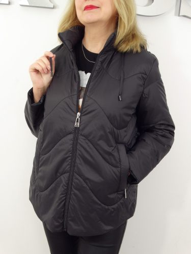 Kurtka Damska Pikowana Wiosenna Przejściowa AURA od 44 do 54 czarna