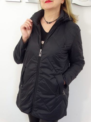 Kurtka Damska Płaszczyk Wiosenny FLORENS od 44 do 54 czarny