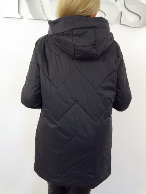 Kurtka Damska Płaszczyk Wiosenny FLORENS od 44 do 54 czarny