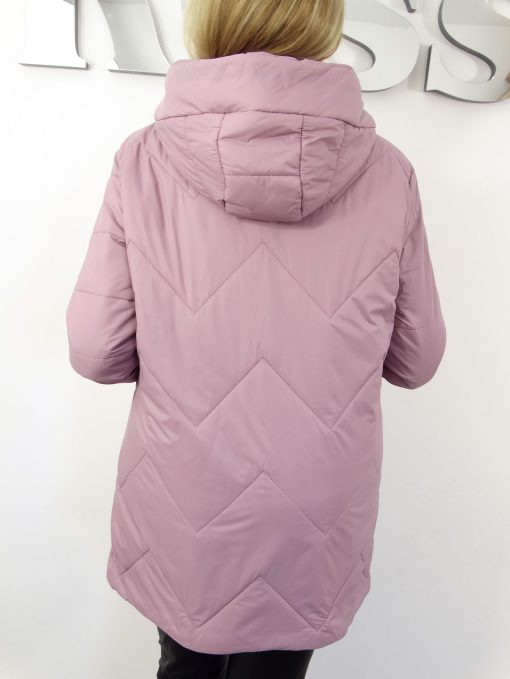 Kurtka Damska Płaszczyk Wiosenny FLORENS od 44 do 54 pudrowy