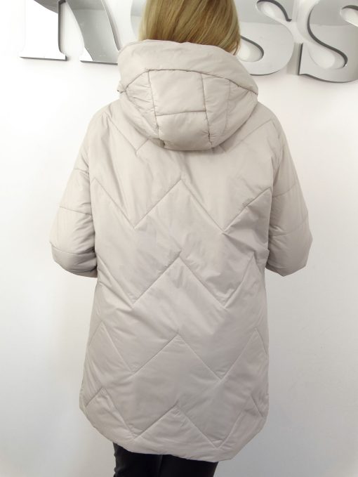 Kurtka Damska Płaszczyk Wiosenny FLORENS od 44 do 54 kremowy