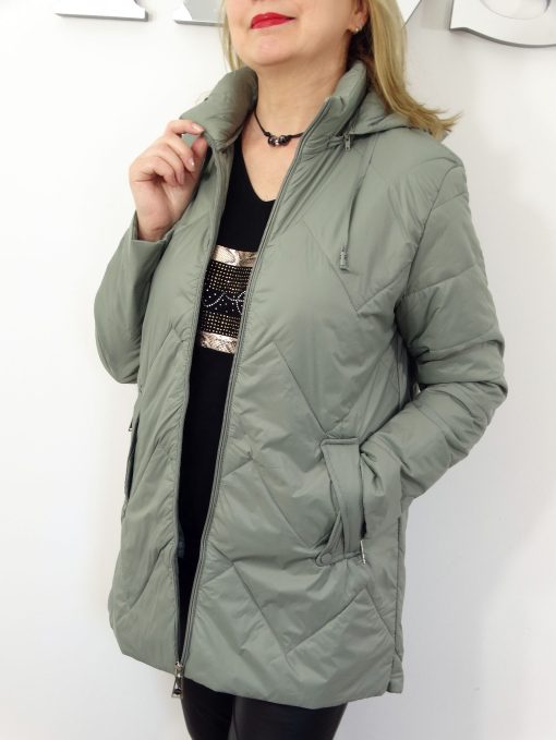 Kurtka Damska Płaszczyk Wiosenny FLORENS od 44 do 54 szałwiowy