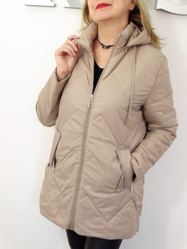 Kurtka Damska Płaszczyk Wiosenny FLORENS od 44 do 54 beżowy