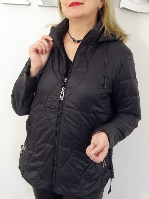 Kurtka Damska Pikowana Wiosenna Przejściowa SANTINA od 44 do 54 czarna