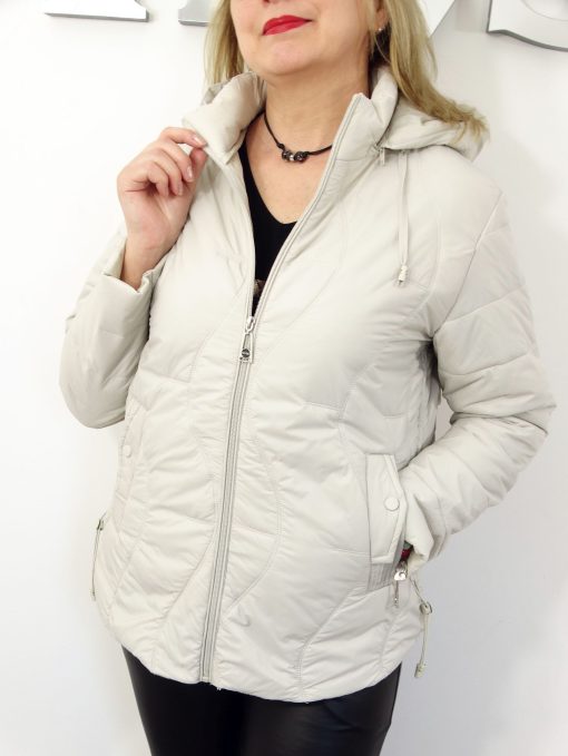 Kurtka Damska Pikowana Wiosenna Przejściowa SANTINA od 44 do 54 kremowa