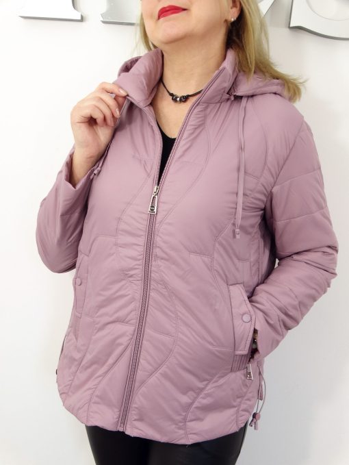 Kurtka Damska Pikowana Wiosenna Przejściowa SANTINA od 44 do 54 pudrowa