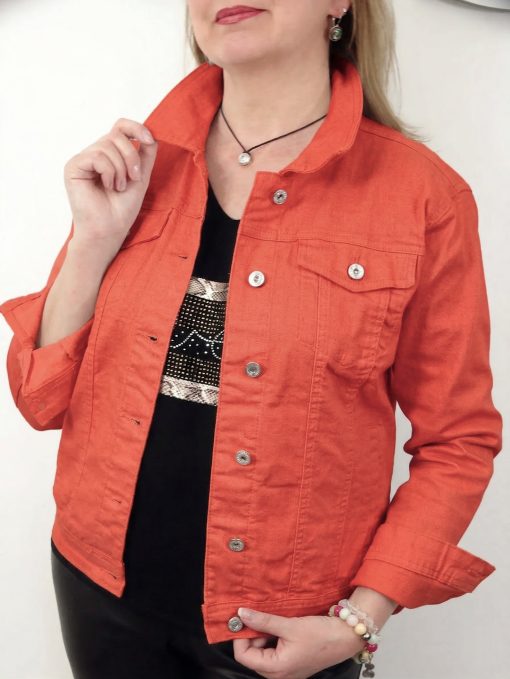 Kurtka Katana Jeansowa KAJA od 38 do 50 ceglana