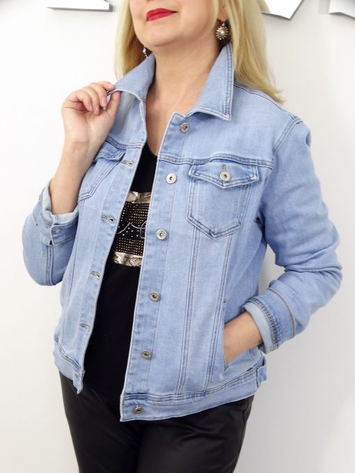 Kurtka Damska Katana Jeansowa Klasyczna IGA od 38 do 48 błękitna