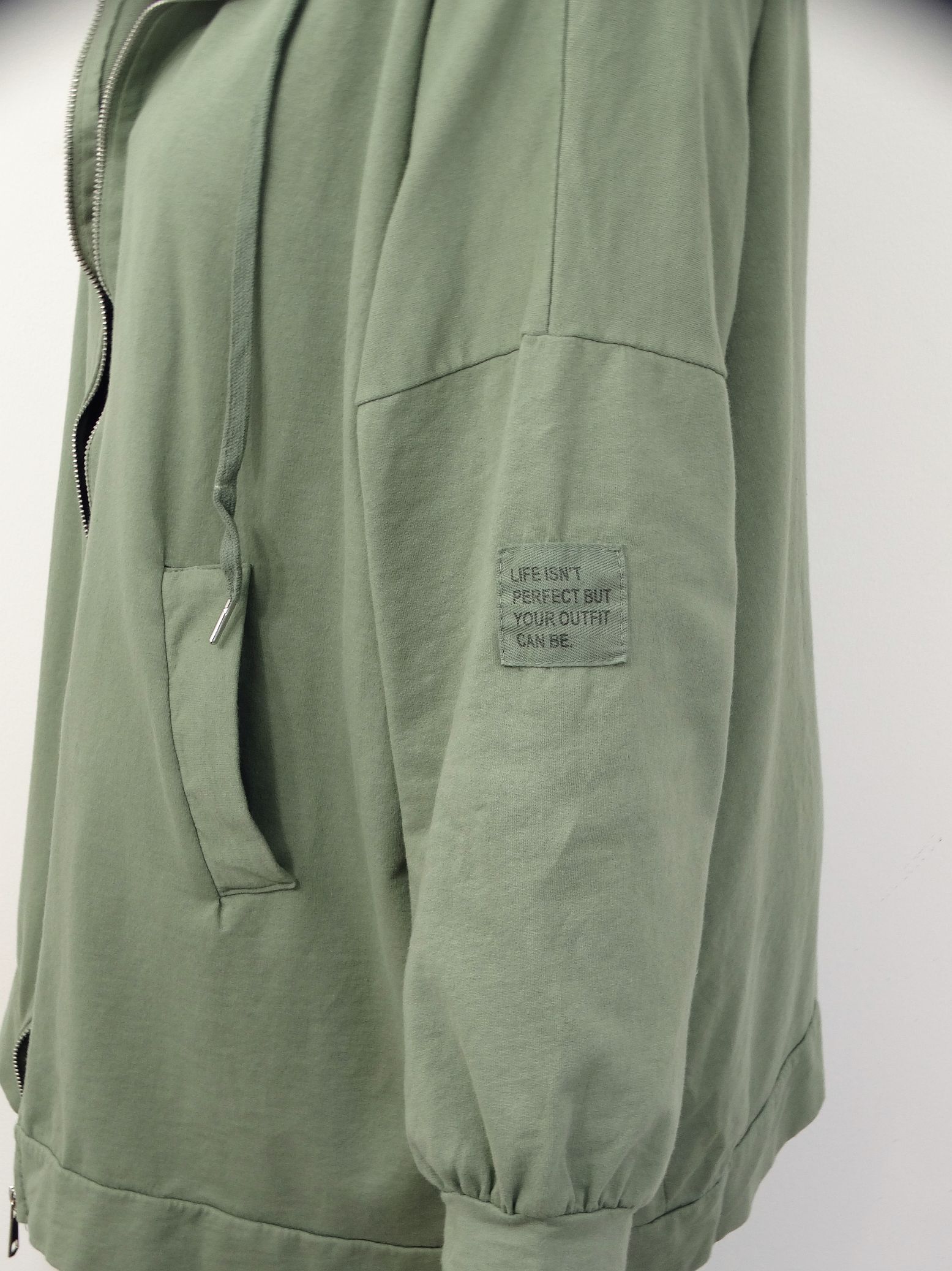 Bluza Damska Bawełniana Narzutka JOANNA PLUS SIZE od 50 do 58 oliwka - obrazek 6