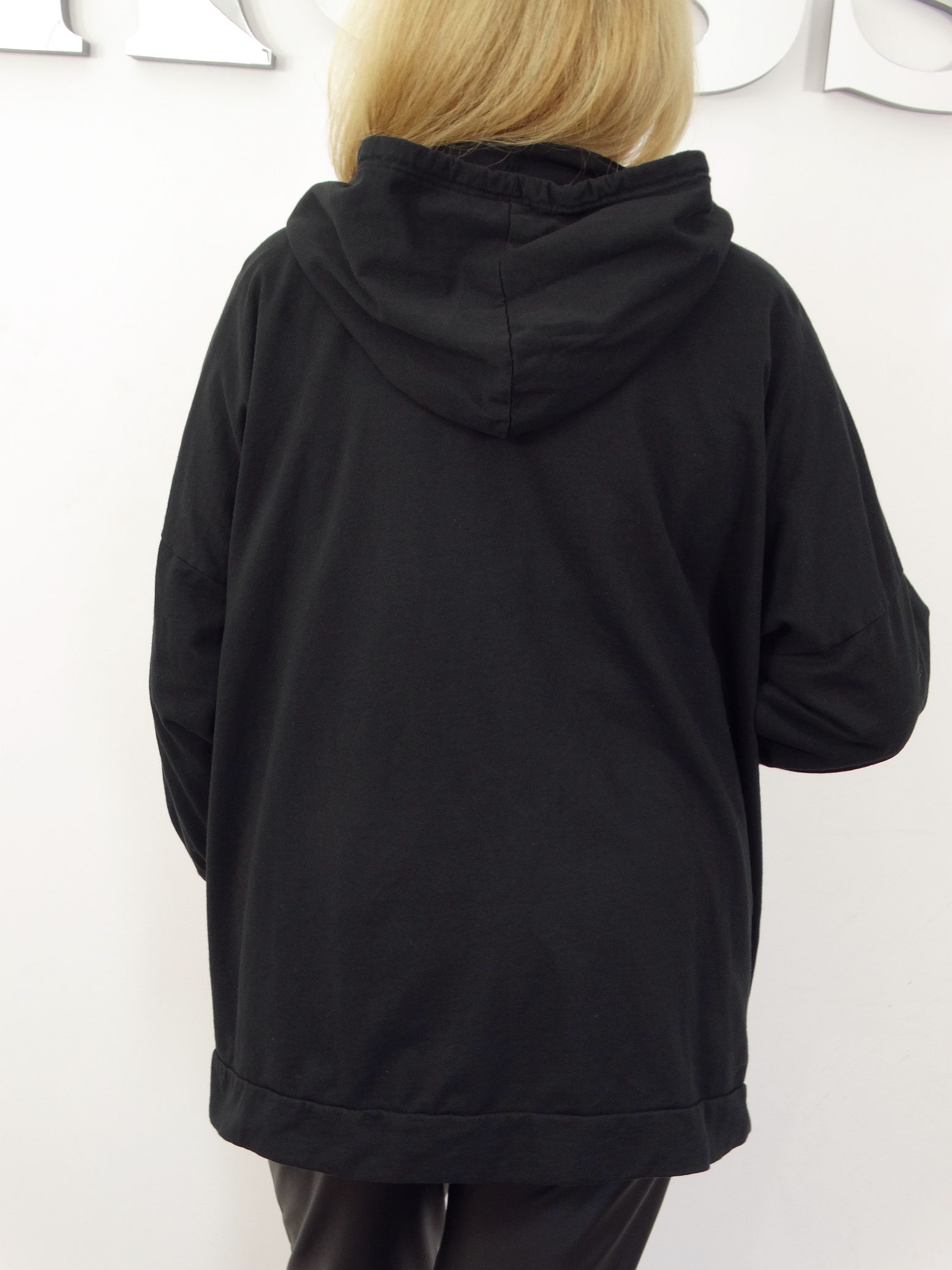 Bluza Damska Bawełniana Narzutka JOANNA PLUS SIZE od 50 do 58 czarna - obrazek 5