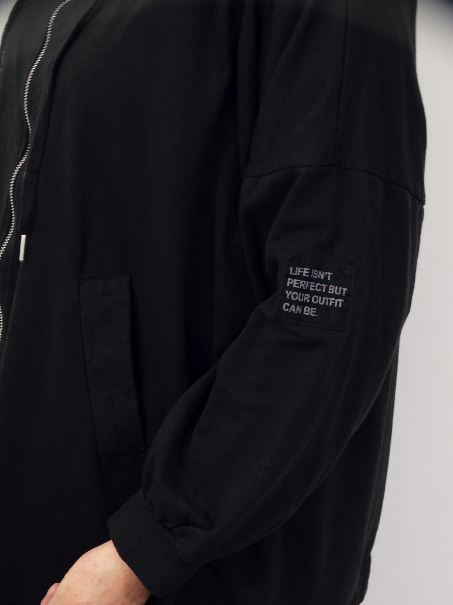 Bluza Damska Bawełniana Narzutka JOANNA PLUS SIZE od 50 do 58 czarna - obrazek 7