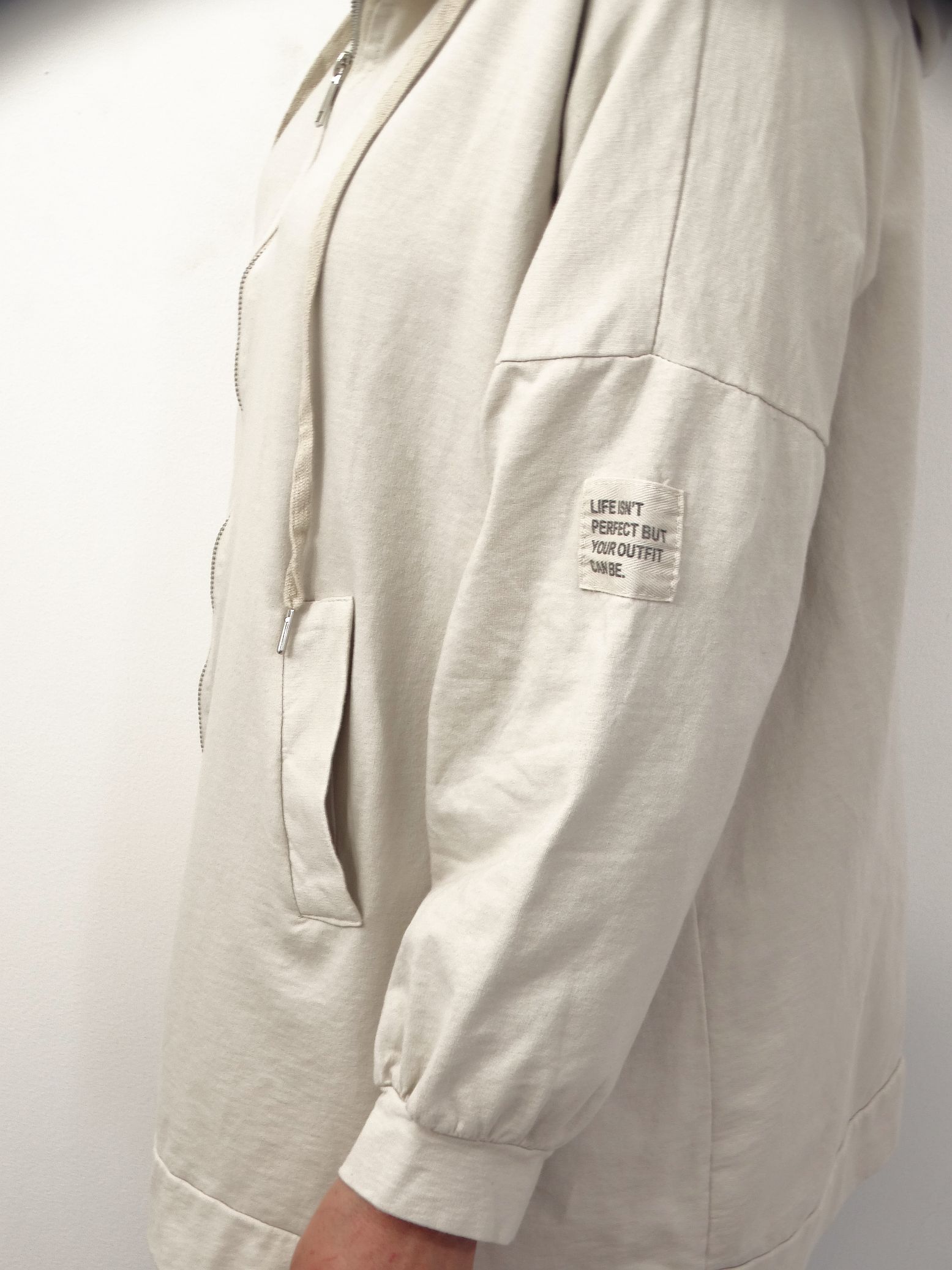 Bluza Damska Bawełniana Narzutka JOANNA PLUS SIZE od 50 do 58 jasny beż - obrazek 5