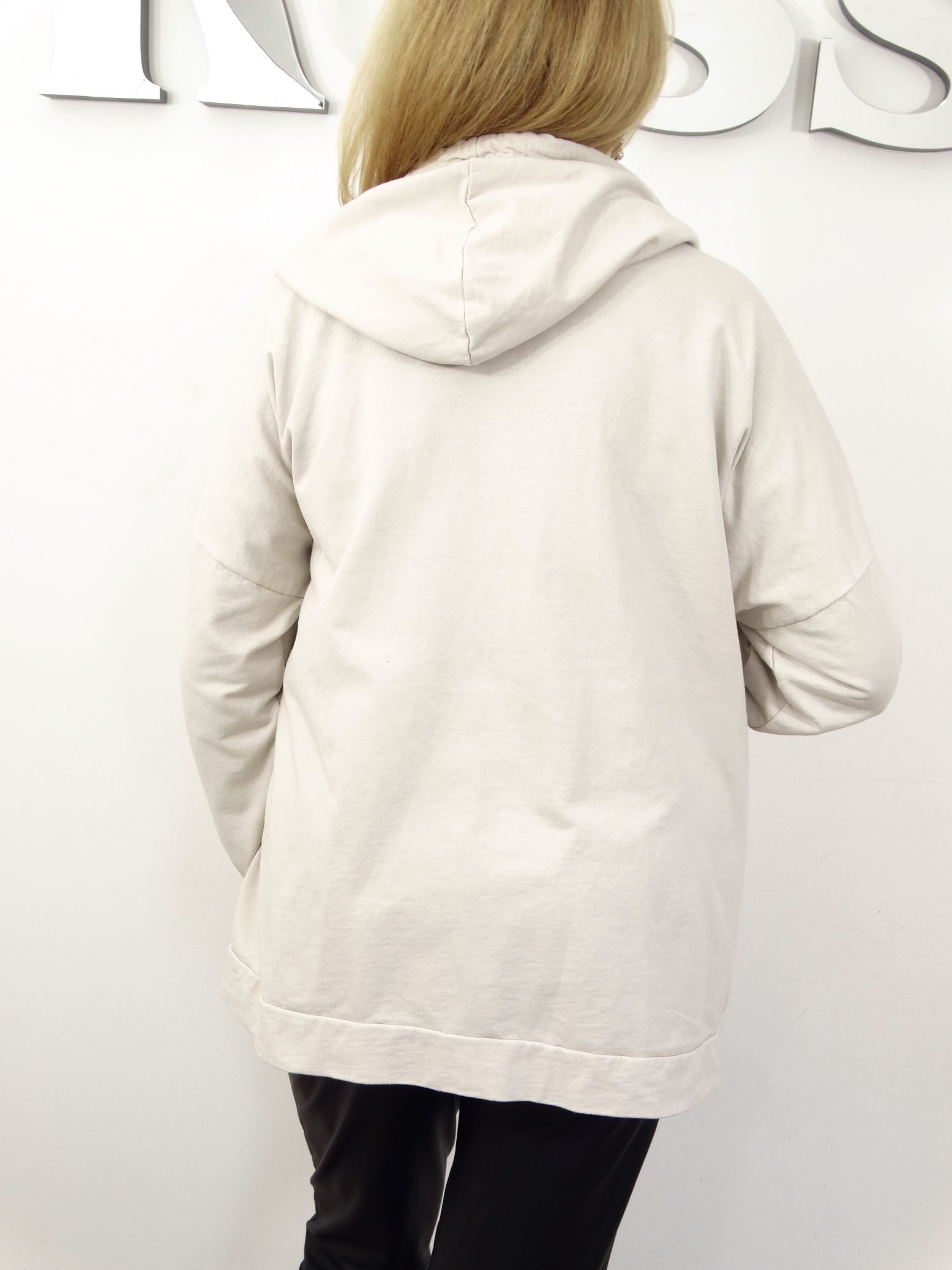 Bluza Damska Bawełniana Narzutka JOANNA PLUS SIZE od 50 do 58 jasny beż - obrazek 7