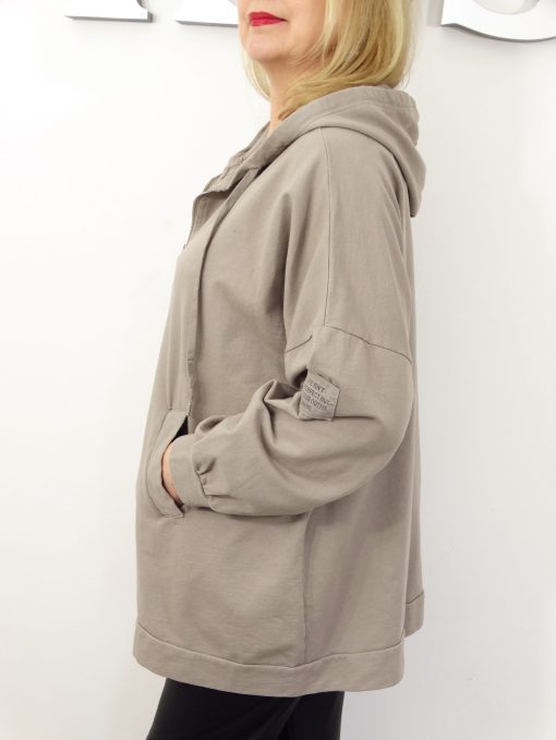 Bluza Damska Bawełniana Narzutka JOANNA PLUS SIZE od 50 do 58 beżowa