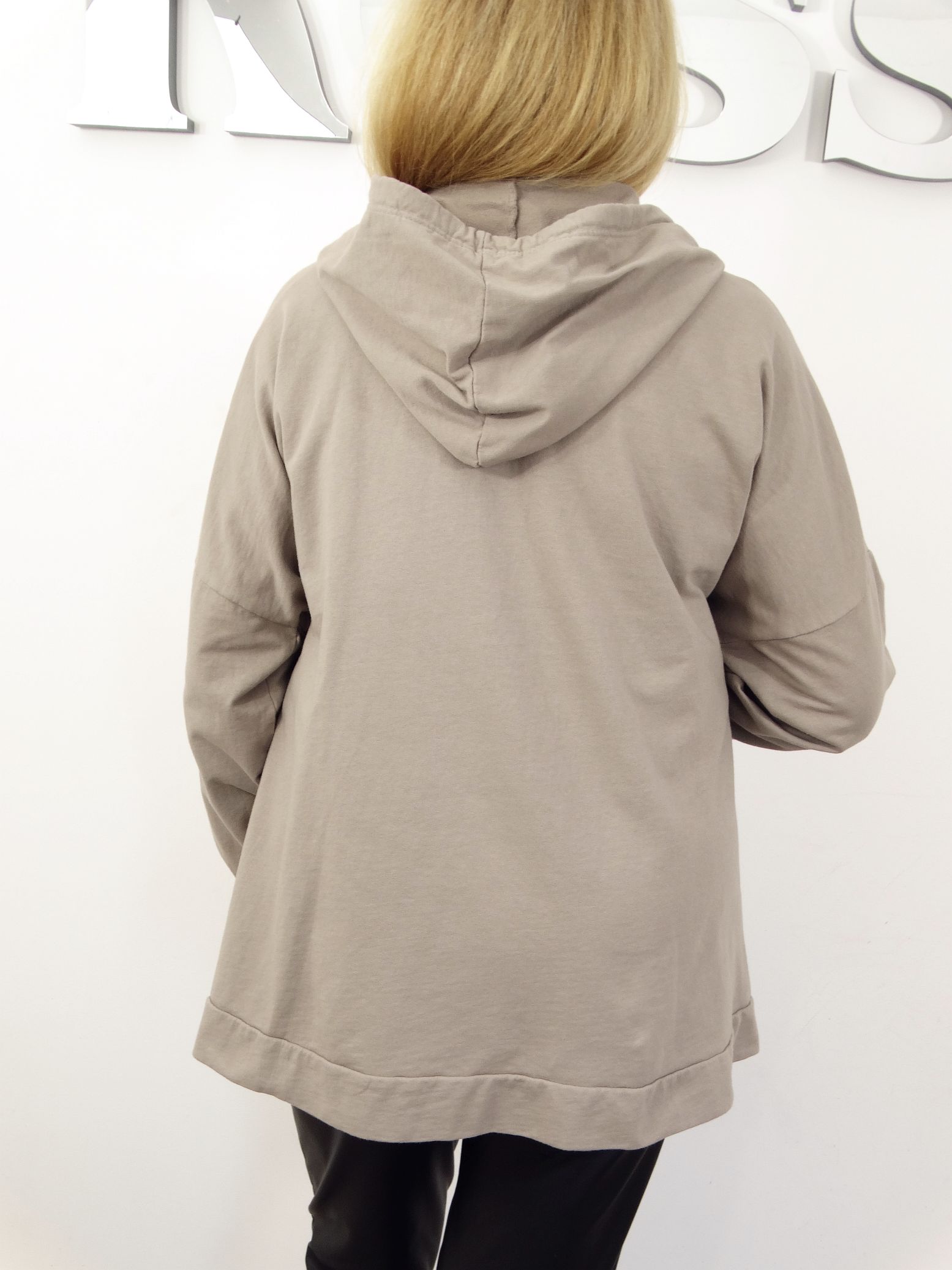 Bluza Damska Bawełniana Narzutka JOANNA PLUS SIZE od 50 do 58 beżowa - obrazek 5