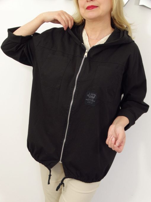 Narzutka Bawełniana Letnia Kurtka SIENNA rozmiar uni od 42 do 52 czarna
