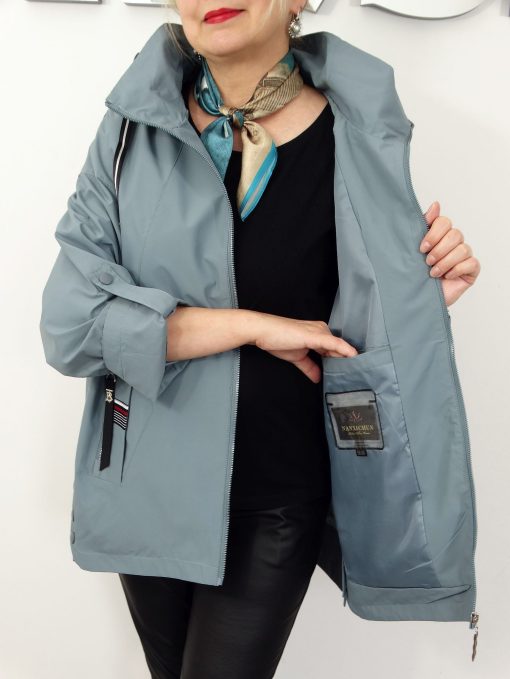 Kurtka Damska Wiatrówka Duży Rozmiar Plus Size BETTY od 54 do 64 zielona